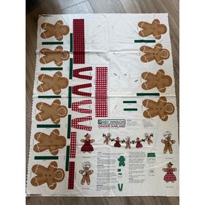 Daisy Kingdom Ginger Garland Fabric Panel 1121 Springs Industries Christmas DIY
